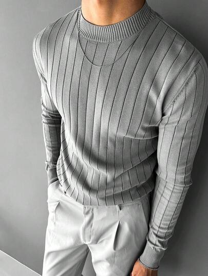 男士 Old Money 加厚百搭毛衣，秋冬款，长袖上衣