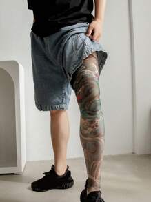 1 Stück Leggings mit floralem Tattoo-Muster, 360 Grad lebendiges buntes gemustertes Design, geeignet für Alltagstragen, Partys, Auftritte und als Geschenk
