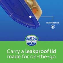 Food Storage Meal Prep Containers Reusable Kitchen Organization, Snap Technology, Dishwasher Safe, Divided Rectangle, 2 Count - Rectángulo dividido - Ver 8