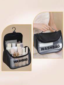 1 件透明 PVC 化妆包，用于化妆工具字母化妆包，防水便携式雪尼尔字母拉链化妆收纳包，简约首字母贴片旅行化妆包，女士浴室洗漱包，送给妈妈的礼物，沙滩包，沙滩必需品，沙滩巾收纳包，沙滩配件，沙滩用品，假日包，冬季和秋季度假必备品，情人节