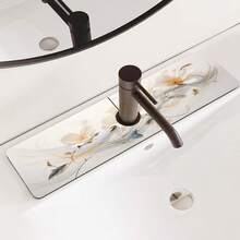 1件，花卉印花硅藻泥水龙头吸水垫，可切割，浴室水龙头防溅垫，防潮防滑水龙头垫，厨房台面配件。 - 彩色 - 查看 6