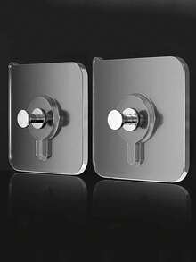 1件/2件/10件免钻多用途壁挂挂钩套装，相框架，浴室厨房配件架，毛巾钩，钥匙扣，款式随机 - 無色 - 查看 4