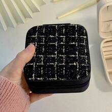 简易收纳旅行便携式珠宝收纳盒耳环戒指小首饰盒女士收纳整理器旅行必备返校宿舍收纳