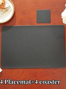 8/12pcs Hotel/Restaurant Placemats/Coasters Set, Rectangular, High-End Tablemats, Easy To Clean, Multi-Color Heat-Insulating Pads To Protect Tabletops, Suitable For Weddings, Parties, Home, Hotel Kitchen, Festive Decoration