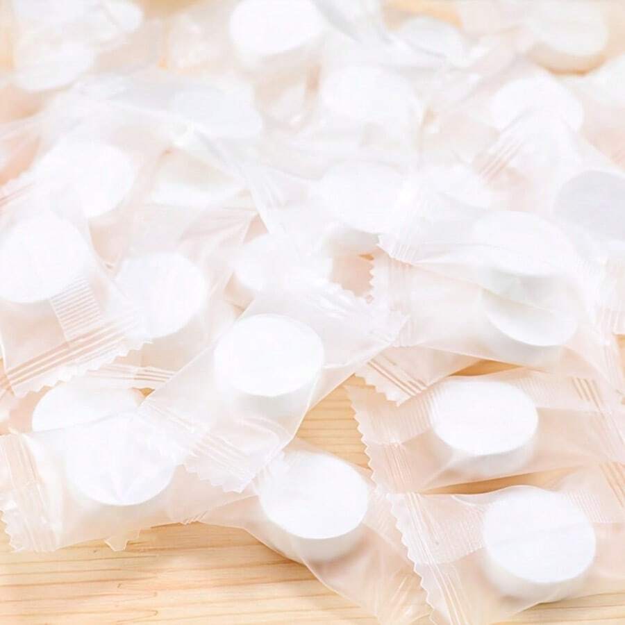 100 piezas Toallitas para viajes, camping, senderismo, deportes, salones de belleza - Toallas portátiles fáciles de transportar en el contenedor de la bolsa