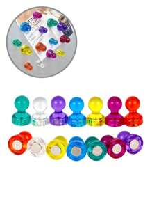 Bunte, durchsichtige Saugnapf-Pins - Memo Plan dekorative Magnete, Büro-/Küchenmagnete, personalisierte Kühlschrankmagnet für Küche, Büro, Whiteboard, Schränke und Geschirrspüler, Küchendekoration, Heimdekoration, für Schulmaterial, Schulanfang