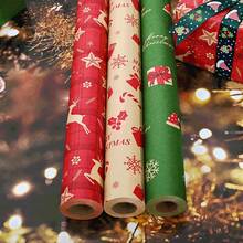 1 卷，19.68 英寸 * 196.85 英寸/19.68 英寸 * 393.70 英寸圣诞包装纸、礼品包装纸、花束包装纸、卷包装纸，适用于节日、生日、派对、聚会等礼品包装 - 彩色 - 查看 8