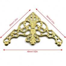 20 Stücke Ecken-Schutz aus Metall, Metall Buchsecken-Schutz Eisen-Filigran Vintage Eckverzierungen dekorativ für Tischkanten, Schmucksachen, DIY Box, Handwerks Dekoration