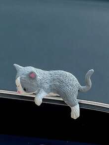 Cute Sleeping Cat Car Decor Ornament, Display Decor For Car Dashboard/Computer Desktop, Made Of Resin With Acrylic Double-Sided Adhesive Tape - Multicolor - View 14