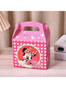 Disney 6pcs Disney Mickey Mouse Mini Cartoon Candy Gift Box, Suitable For Party, Holiday, Birthday Gift Packing