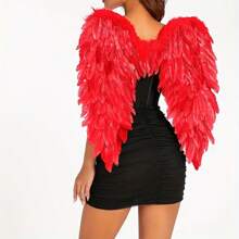 1pc Colorful Feather Angel Wings, Personalized Costume Prop For Adults, Suitable For Festivals, Performances, Cosplay Halloween Halloween Accessories