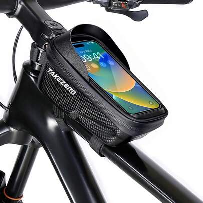 Bolsa de bicicleta impermeable con pantalla táctil, bolsa de ciclismo para el tubo del cuadro superior, bolsa para bicicleta de montaña y carretera, funda para teléfono, accesorios para bicicleta