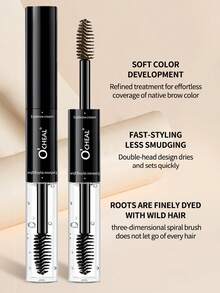 1 件双头染色和透明眉毛定型凝胶，眉毛凝胶 - 防水、防晕染和自然妆效，24 小时持久配方 - 多色+透明 - 查看 2