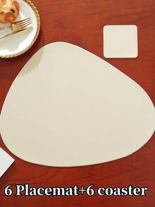 8/12 Pcs Hotel/Restaurant Placemat/Coaster Set, Premium Table Mats, Easy To Clean Multi-Color Heat-Resistant Pads To Protect Tabletop, Suitable For Weddings, Parties, Home, Hotel, Kitchen, Festive Decoration