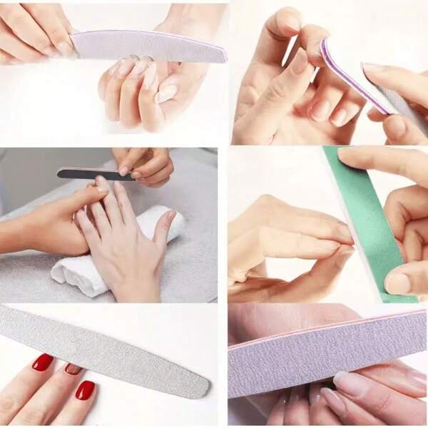 3/5 Stücke professionelle halbrunde Holz Nagelfeile, einfache Derma-Entfernungsfeile, dünne Nagelfeile geeignet für Maniküre und Nagelpolitur, Nail Art Zubehör