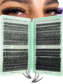 640pcs Lash Clusters 10D20D30D40D50D60D80D100D DIY Lash Extension Faux Mink Eyelashes - Premium D Curling Natural Volume Individual Lash Clusters For DIY Eyelash Extensions - Reusable, Lightweight, And Easy To Apply