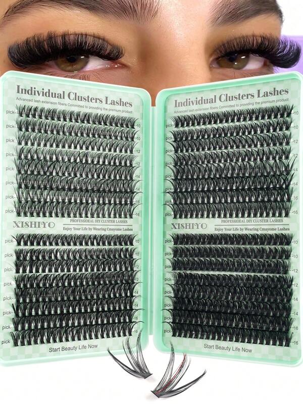 640pcs Lash Clusters 10D20D30D40D50D60D80D100D DIY Lash Extension Faux Mink Eyelashes - Premium D Curling Natural Volume Individual Lash Clusters For DIY Eyelash Extensions - Reusable, Lightweight, And Easy To Apply