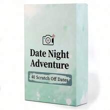 1 Box 40pcs Set Date Night Adventure Scratch-Off Cards, Unique Boyfriend, Girlfriend, Wife, Husband, Special Anniversary Or Birthday, Family Game - 彩色 - 查看 4