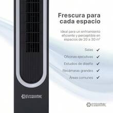 Ventilador de Torre 106 cm con Luz Led Ambiental 60W Pantalla Táctil con Temperatura, Oscilante 150°, 3 Velocidades, Temporizador 9 hrs y Control Remoto