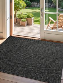 1pc Polyester Material, Simple Ins Style Dual-Color Woven Texture Doormat, Modern Fashion Woven Pattern, Easy To Clean, Wear-Resistant, Dust-Proof, Suitable For Entryway Function Mat Door Mat Kitchen Mat&Rug Home Decor Entryway Decor Bathroom Kitchen Decor Kitchen Rug