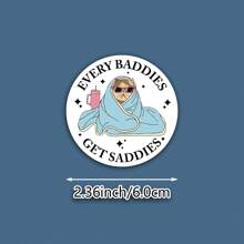 1/3 件卡通保险杠贴纸“即使坏人也会伤心” - 乙烯基自粘心理健康贴花，适用于汽车、水瓶、笔记本电脑 - 光面处理，后置，一次性粘合剂，趣味设计，适用于学校用品，返校 - Multicolour - 查看 2