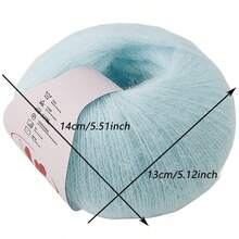 1 pieza 25g Mohair, Hilo de lana, Hilo tejido a mano fino, Hilo para bufanda, Hilo para chal, Bolso de ganchillo y ropa y velo. [Bola de hilo fino] Bola de hilo fino para tejer a crochet suéter hueco, chaleco de chal tejido, hecho a mano. Adecuado para proyectos de ganchillo y tejido, adecuado para bolsas DIY, mantas, cojines, muñecas - Regalo ideal para entusiastas de la artesanía, disponible en múltiples colores, hilo de ganchillo, suministros de artesanía. - Multicolor - Ver 5