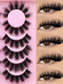6 对假睫毛 漫画睫毛 猫眼睫毛 仿貂睫毛 狐狸眼睫毛 自然浓密睫毛 角色扮演旅行必备 化妆工具 假睫毛、睫毛、睫毛、假睫毛 - 黑色 - 查看 2