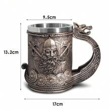 550ml Creative Personalized Wooden Barrel Resin Mug, Handmade Imitation Wood Stainless Steel Stein, Large Capacity Water Glass, Resin Art Craftsmanship For Bar Back To School