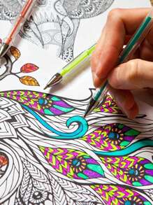 50/100pcs Colorful Painting Pens Set, Glitter Gel Pens, Highlighters, Ballpoint Pens For Coloring,For School Supplies,Back To School