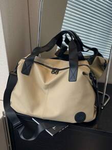Minimalist Casual Solid Color Tote Bag For Women, Crossbody Style