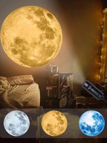 Planet & Moon Projection Lamp, 360° Rotable Decorative Light, Adorable Atmosphere Creator, Portable USB Powered LED Projector For Wall And Ceiling Decor, LED Starry Sky Ambiance Light