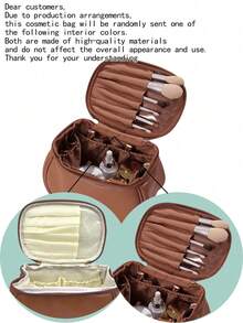 PU Leather Portable Cosmetic Bag, Multi-Function Travel Storage Bag, Lightweight Toiletries Cosmetic Bag, Cosmetic Storage Bag, Handheld Cosmetic Storage Bag, Cruise Essentials, Dormitory Essentials, Valentine's Day Gifts, Wedding Bridesmaid Gifts, Birthday Gifts, Friends And Teacher Gifts, Mom Gifts, Christmas Gifts, Halloween Gifts, Makeup Bag, Vanity, Makeup Bags, Small Makeup Bag, Cosmetic Bag, Christmas Gifts, Pouch, Clutch / Small Handbag, Makeup Organizer, Pouch, Brush Holder, Mini Pouch, Large Capacity Pouch,Gifts For Women,Christmas Gifts,Gift Ideas For Women - Multicolor - View 8