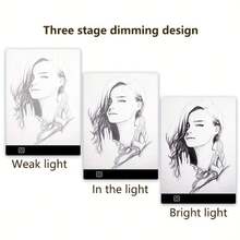 1pc LED Drawing Board, 3-Level Dimmable, Drawing Pad Tablet Lamp, Tracing Board, Learning & Education Assistance Tool