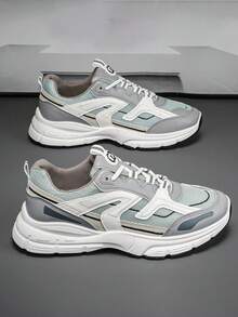 2025 新款男鞋，透气休闲学生跑步旅行运动厚底增高复古运动鞋，2000 年代秋冬风格情人节创意 - 彩色 - 查看 8