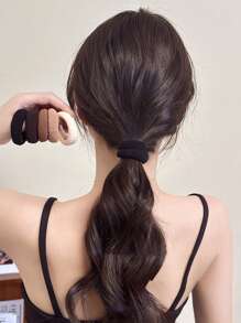 8pcs Widened Towel Loop, Large And Thick Hair Tie, Tied Ponytail With High Elasticity And No Damage To Hair, Plain Loop, Rubber Band, Suitable For Various Hairstyles Of Women And Girls, Ponytail Holders, Hair Elastics, Hair Rubber Bands, Hair Rope, Hair Accessories