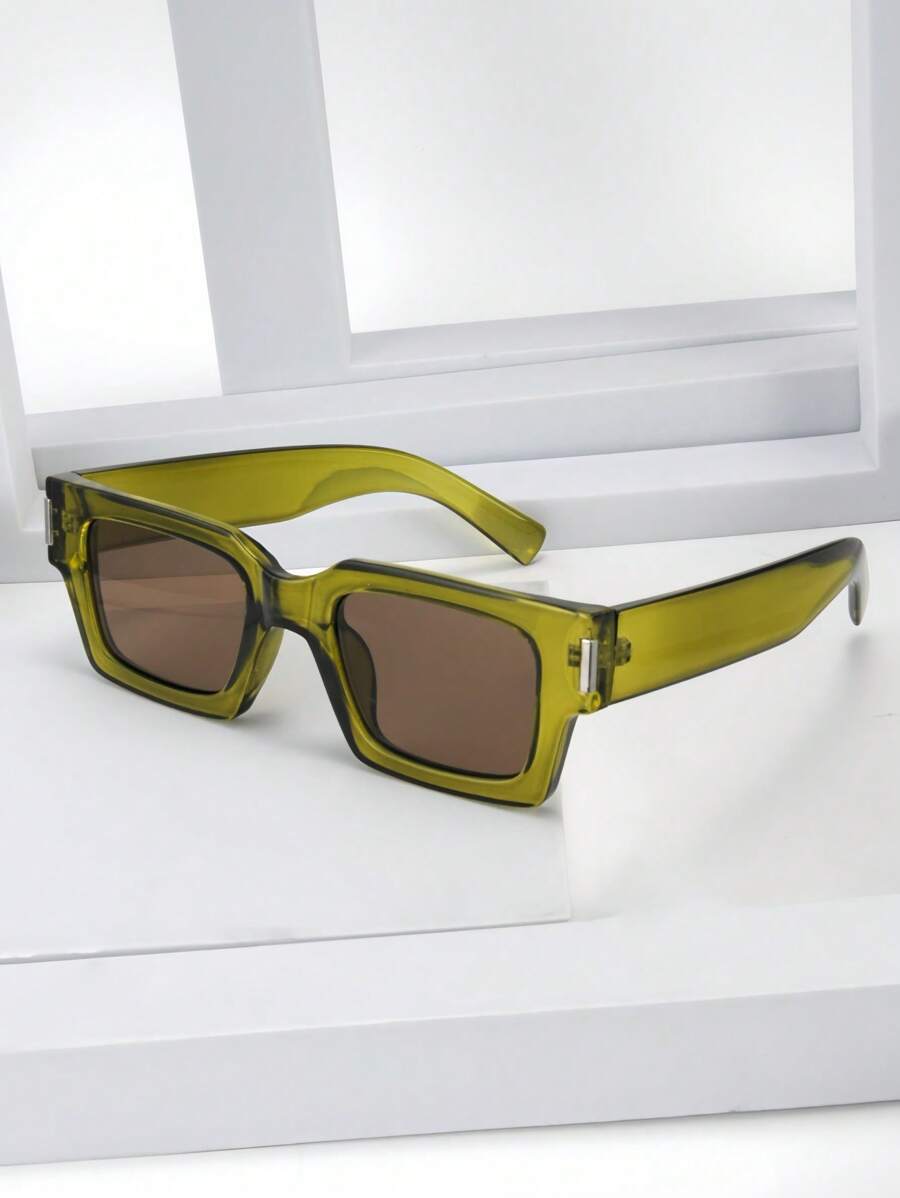 Men's Full Frame Fashion Glasses, Suitable For Beach Party, Tropical Beach Vacation, Holiday Outfit, Fashion Women Street Snapshot Accessory