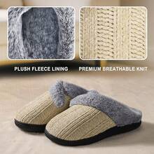 Women's Fuzzy Slip-On Slippers Indoor And Outdoor Use, Comfy Foam, Anti-Skid Rubber Hard Sole - Yellow - View 4