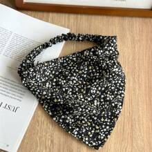 女士头巾 3 件套 清新花卉弹性头带 女士头巾，夏季田园风格发饰，学校用品，学院风 - 彩色 - 查看 7