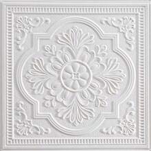 Ceiling Tiles 3D Wall Panels Foam Peel And Stick 16 Pcs Waterproof Ceiling Tiles Foam Covered 21 Sq.Ft Easy To Install For Ceilings And Wall Decor 13.8 X 13.8 Inch - 白色 - 查看 2