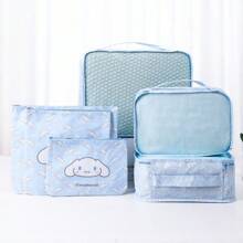 Sanrio 6pcs Travel Packing Cubes, Luggage Organizer Bags, Underwear & Shoes Storage Bags, Cartoon Series Organizer Set For Clothes And Shoes, Mesh And Solid Compartments, Suitable For Suitcase Packing And Wardrobe Organization, Great For Travel - Multicolor - View 14