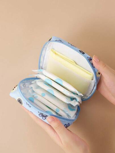 Sanitary Napkin Storage Bag, Female Tampon Storage Bag, Portable Cosmetic Lipstick Bag, Large Capacity Waterproof Menstrual Bag, Coin Purse, Girl Cash Bag, Waterproof Cloth For Storage Of Sanitary Napkins And Pads, Back To School Essentials, Travel Accessories Bags, Makeup Bag, Vanity, Make Up Bag, Storage, Makeup Bags, Toiletry Bag