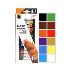 Ensemble de peinture tissu vibrante de 12 couleurs avec pinceaux, palette et planche à dessin - 12/24 couleurs, 12 ml/0,4 oz par tube, pigment riche, parfait pour les artistes, les artisans, les étudiants, les produits d'artisanat, la peinture sur vêtements, ensemble de peinture acrylique pour tissu