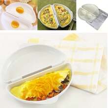 Dụng cụ hấp trứng, nồi luộc trứng, máy làm trứng bằng lò vi sóng, nồi luộc trứng, dễ vệ sinh, dụng cụ làm bánh, đồ dùng làm bánh, có thể tái sử dụng, đồ dùng Giáng sinh - trắng - Xem 10