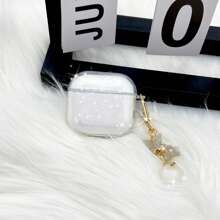Sequins Transparent Silicone Earphone Protective Case Compatible With Apple 3rd/4th Gen, TPU Anti-Drop