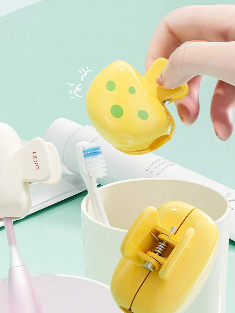 Nuevo soporte para cepillo de dientes con forma de hongo, estuche de viaje para cepillo de dientes, protector a prueba de polvo para la cabeza del cepillo de dientes, tapa protectora con clip, caja de almacenamiento para el hogar y exteriores, temporada de regreso a clases