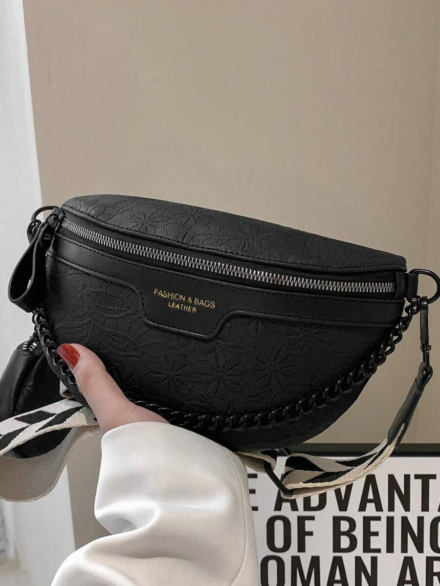 Túi đeo hông/ngực thời trang đa năng, thiết kế Unisex phù hợp cho mọi mùa - màu đen - Xem 1