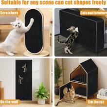 1 个时尚粘性抓墙垫,带自粘背衬,适用于沙发、墙壁、猫树和 DIY 攀爬猫抓家具保护垫,猫抓柱 - 采用切割墙贴设计,多功能猫抓垫 - 室内玩耍和抓挠,沙发和家具保护垫 - 送给猫主人的完美礼物 - 黑色 - 查看 7