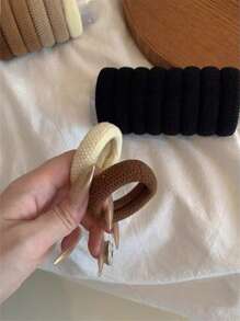 8pcs Widened Towel Loop, Large And Thick Hair Tie, Tied Ponytail With High Elasticity And No Damage To Hair, Plain Loop, Rubber Band, Suitable For Various Hairstyles Of Women And Girls, Ponytail Holders, Hair Elastics, Hair Rubber Bands, Hair Rope, Hair Accessories