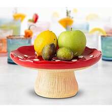 Mushroom Fruit Bowl For Kitchen Counter 10 Inch Fruit Holder Large Fruitage Bowl Red Banana Basket For Kitchen Fruit Holder - 1 - Xem 6