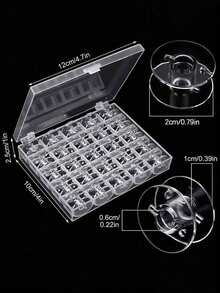 1个透明家用缝纫线线轴收纳盒，多功能绕线收纳盒。有25槽和36槽两种规格，可选塑料或金属线轴。 - 無色 - 查看 3